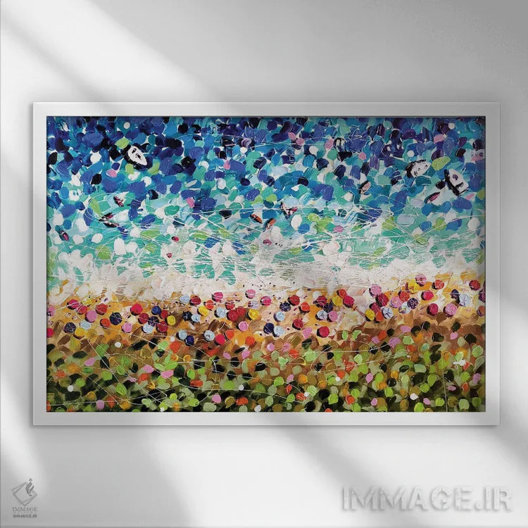 تابلو تابستان، تابستان اثر آلیاکساندرا تسسارسکایا - نمای قابدار سفید