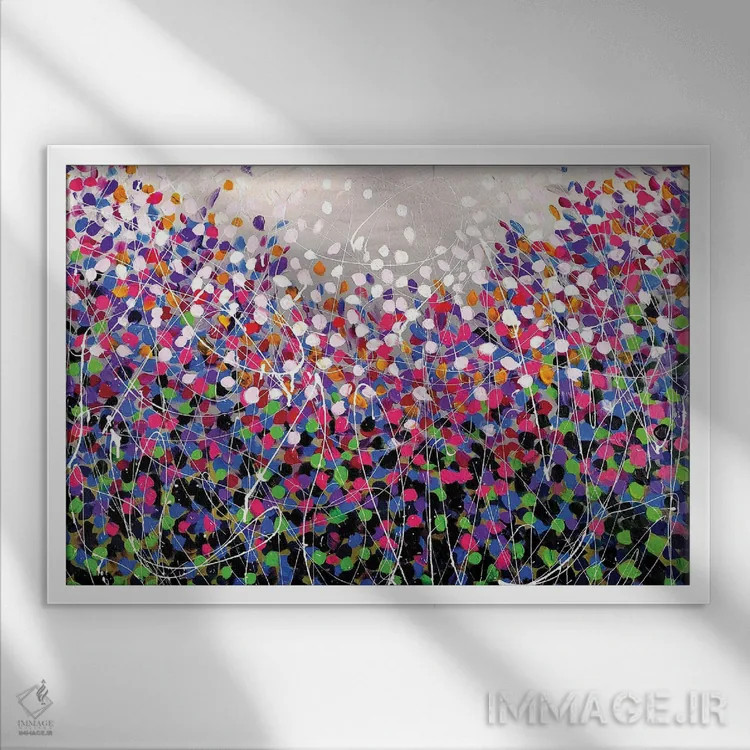 تابلو گلهای تازه اثر آلیاکساندرا تسسارسکایا - نمای قابدار سفید