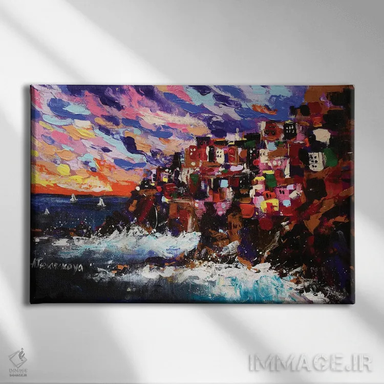 تابلو شهر خورشید اثر آلیاکساندرا تسسارسکایا - نمای روبهرو روی دیوار