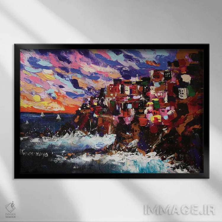 تابلو شهر خورشید اثر آلیاکساندرا تسسارسکایا - نمای قابدار مشکی