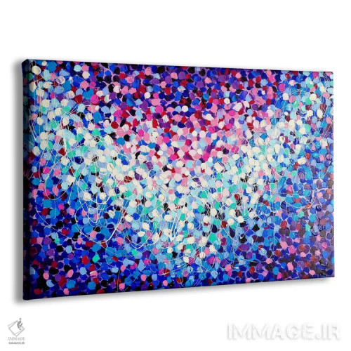 تابلو گلهای اسطوخودوس انتزاعی اثر آلیاکساندرا تسسارسکایا - نمای پرسپکتیو محصول