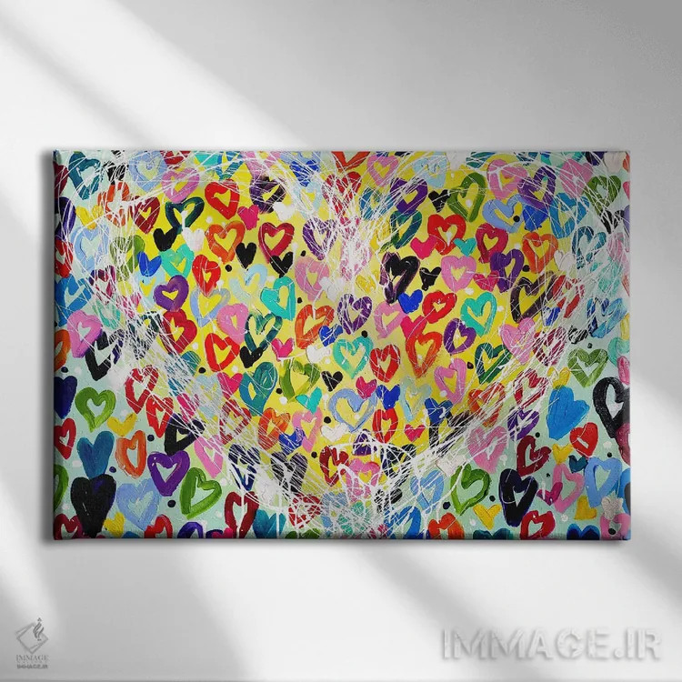 تابلو عشق، عشق (اسپانیایی) اثر آلیاکساندرا تسسارسکایا - نمای روبهرو روی دیوار