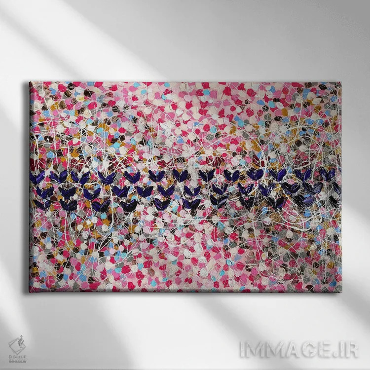 تابلو قلبهای رنگارنگ اثر آلیاکساندرا تسسارسکایا - نمای روبهرو روی دیوار