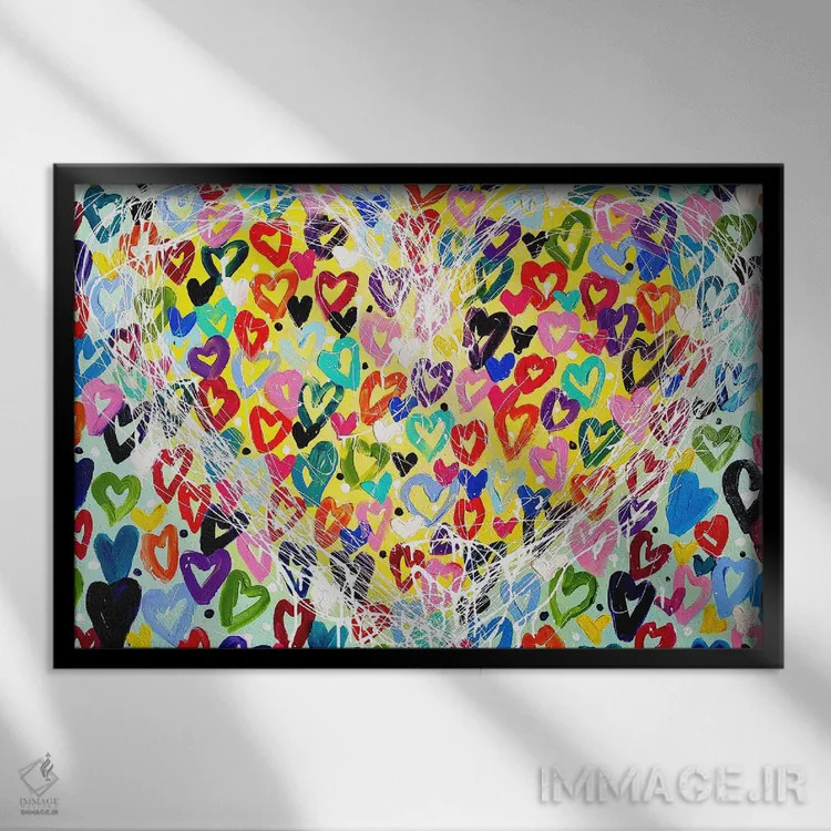 تابلو عشق، عشق (اسپانیایی) اثر آلیاکساندرا تسسارسکایا - نمای قابدار مشکی