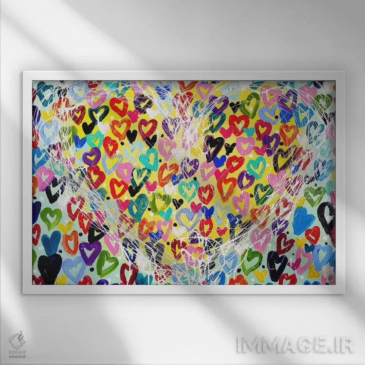 تابلو عشق، عشق (اسپانیایی) اثر آلیاکساندرا تسسارسکایا - نمای قابدار سفید