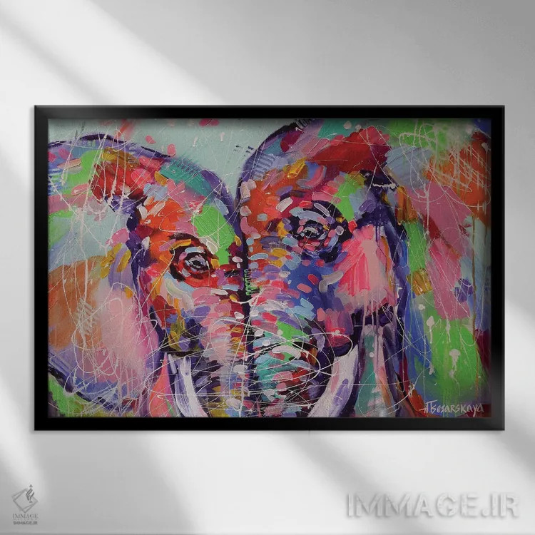 تابلو عشق وحشی اثر آلیاکساندرا تسسارسکایا - نمای قابدار مشکی