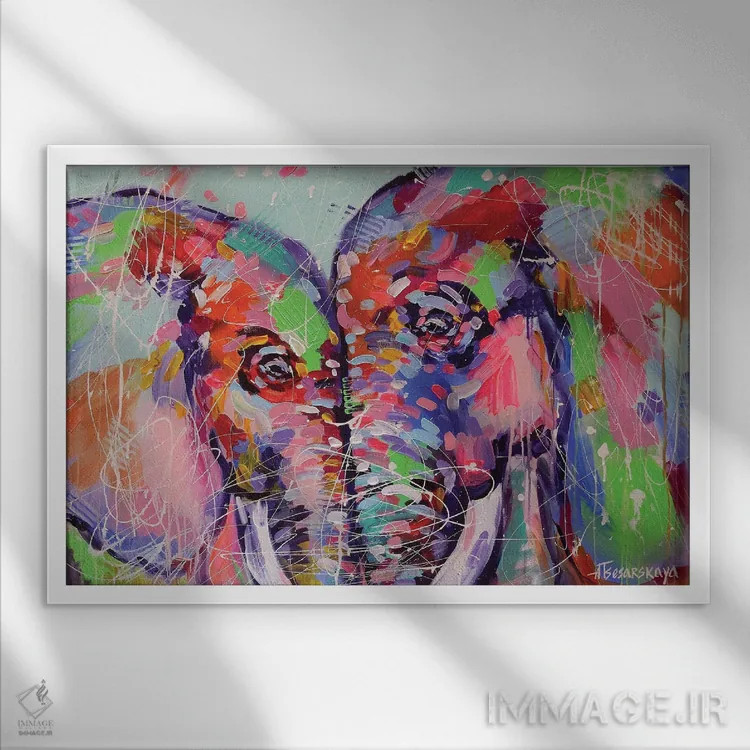 تابلو عشق وحشی اثر آلیاکساندرا تسسارسکایا - نمای قابدار سفید