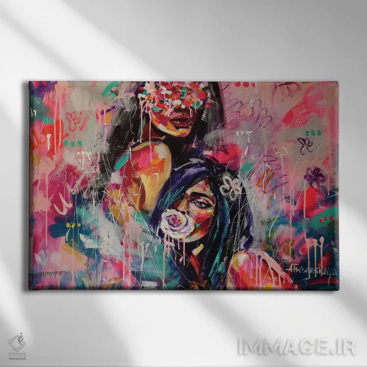 تابلو راز اثر آلیاکساندرا تسسارسکایا - نمای روبهرو روی دیوار