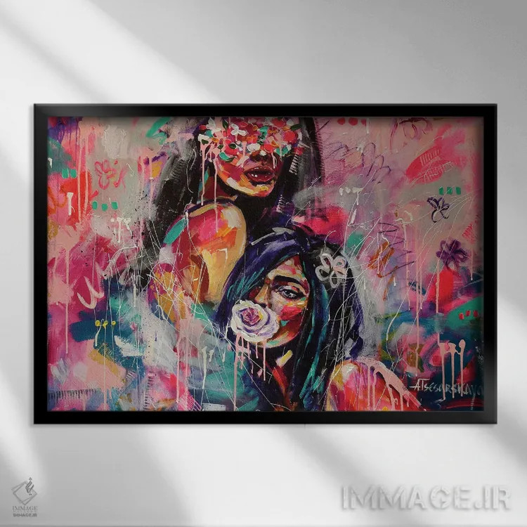 تابلو راز اثر آلیاکساندرا تسسارسکایا - نمای قابدار مشکی