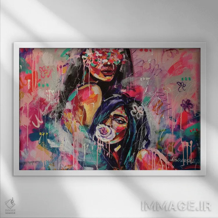 تابلو راز اثر آلیاکساندرا تسسارسکایا - نمای قابدار سفید