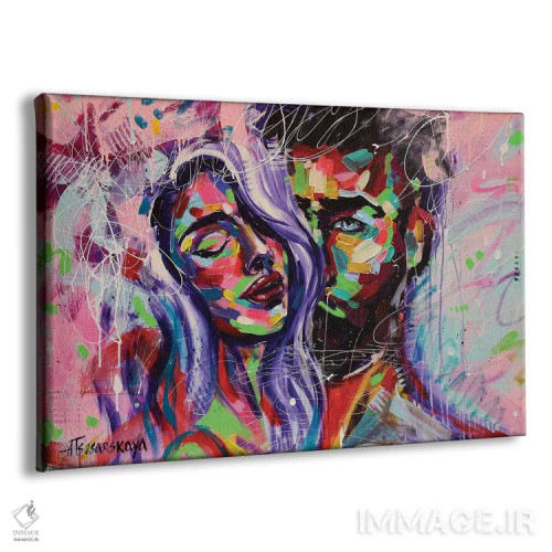 تابلو بوسه اثر آلیاکساندرا تسسارسکایا - نمای پرسپکتیو محصول