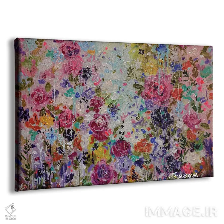 تابلو مزرعهٔ گلها اثر آلیاکساندرا تسسارسکایا - نمای پرسپکتیو محصول