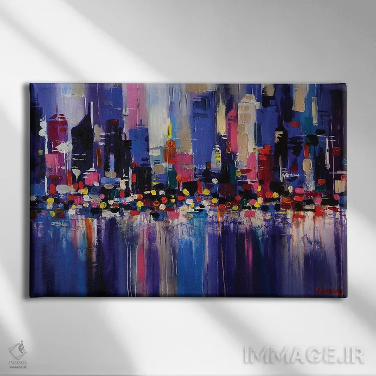 تابلو شهر نیویورک اثر آلیاکساندرا تسسارسکایا - نمای روبهرو روی دیوار