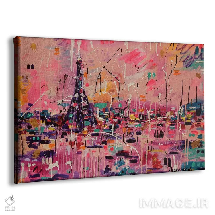 تابلو پاریس عاشقانه اثر آلیاکساندرا تسسارسکایا - نمای پرسپکتیو محصول