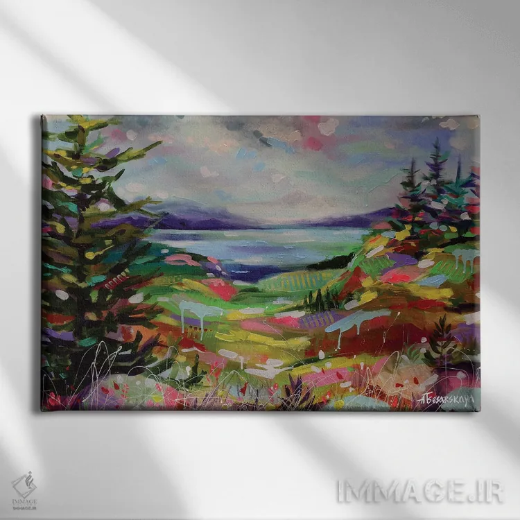 تابلو آرامش اثر آلیاکساندرا تسسارسکایا - نمای روبهرو روی دیوار