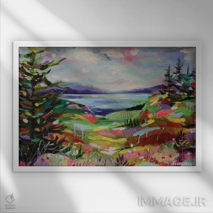 تابلو آرامش اثر آلیاکساندرا تسسارسکایا - نمای قابدار سفید