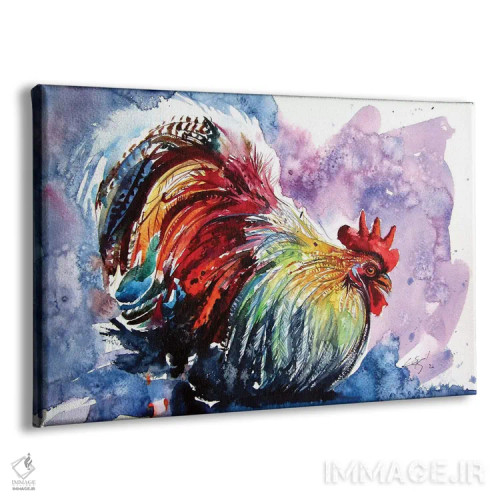 تابلو خروس رنگارنگ اثر آنا بریجیتا کوواچ - نمای پرسپکتیو محصول