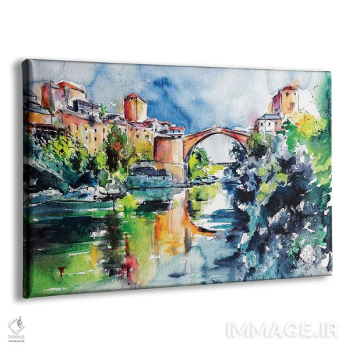 تابلو پل موستار اثر آنا بریجیتا کوواچ - نمای پرسپکتیو محصول