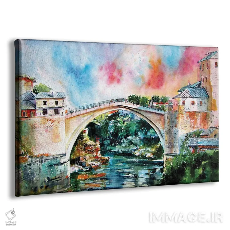 تابلو پل موستار ۲ اثر آنا بریجیتا کوواچ - نمای پرسپکتیو محصول