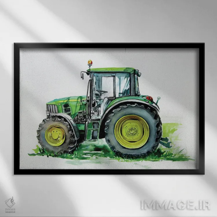 تابلو جان دیر (نام حیوان یا برند) اثر آنا بریجیتا کوواچ - نمای قابدار مشکی