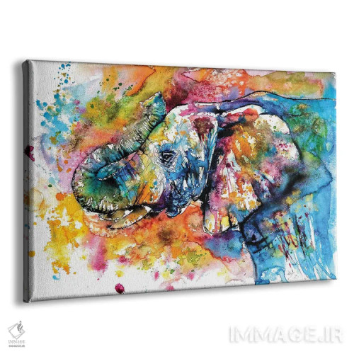 تابلو فیل بازیگوش اثر آنا بریجیتا کوواچ - نمای پرسپکتیو محصول