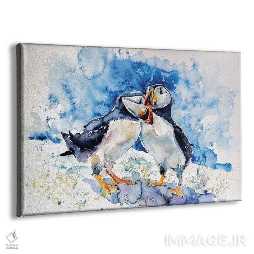 تابلو پافینها (پرنده دریایی) اثر آنا بریجیتا کوواچ - نمای پرسپکتیو محصول