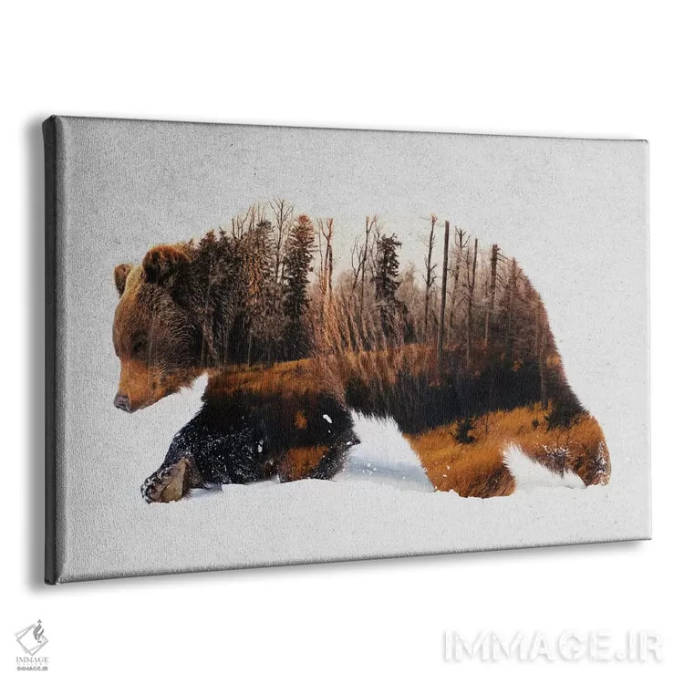 تابلو خرس مسافر اثر آندریاس لیه - نمای پرسپکتیو محصول