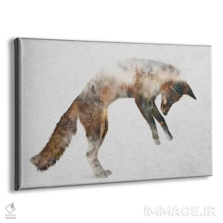 تابلو روباه جهنده اثر آندریاس لیه - نمای پرسپکتیو محصول