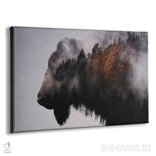 تابلو گاومیش آمریکایی اثر آندریاس لیه - نمای پرسپکتیو محصول