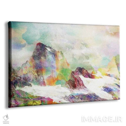تابلو کوهستان با اختلال دیجیتال اثر آندریاس لیه - نمای پرسپکتیو محصول