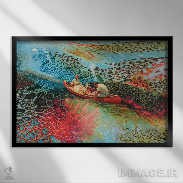 تابلو سفر روانگردان اثر آندریاس لیه - نمای قابدار مشکی