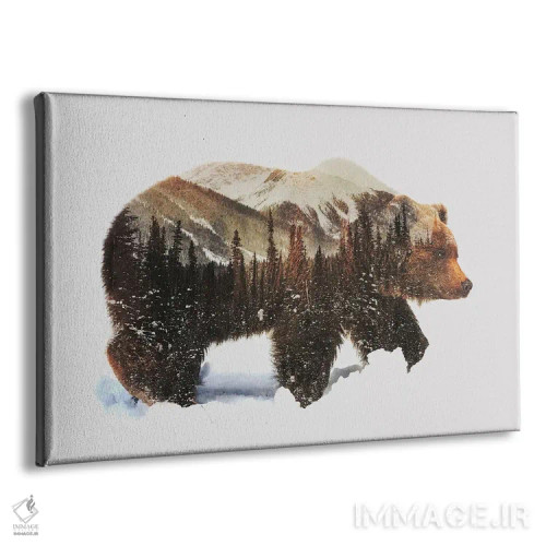 تابلو خرس گریزلی قطبی اثر آندریاس لیه - نمای پرسپکتیو محصول