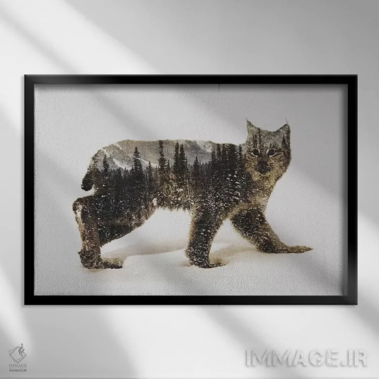 تابلو سیاهگوش II اثر آندریاس لیه - نمای قابدار مشکی