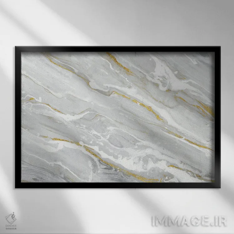 تابلو با جریان حرکت کردن اثر آلبنا خریستوا - نمای قابدار مشکی