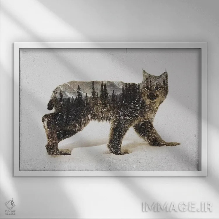 تابلو سیاهگوش II اثر آندریاس لیه - نمای قابدار سفید