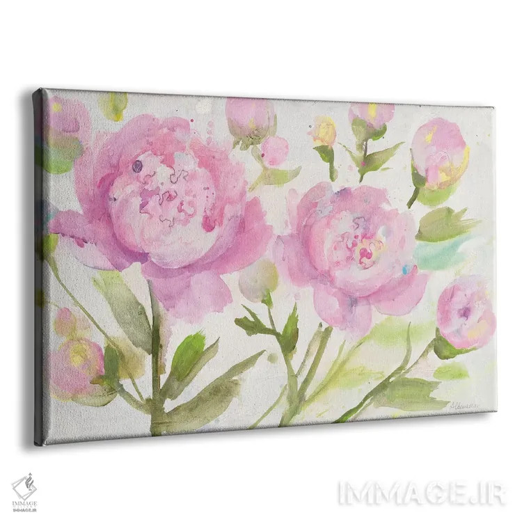 تابلو گلهای صدتومانی روشن اثر آلبنا خریستوا - نمای پرسپکتیو محصول