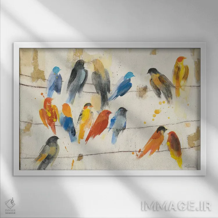 تابلو جلسه شهر اثر آلبنا خریستوا - نمای قابدار سفید