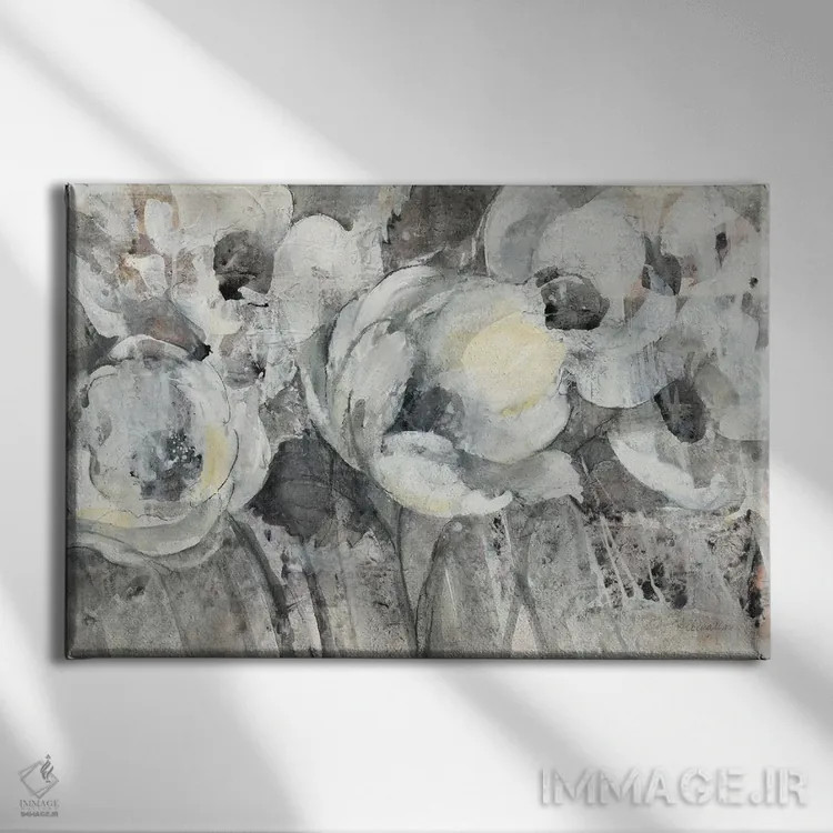 تابلو خیالپردازی گلها اثر آلبنا خریستوا - نمای روبهرو روی دیوار