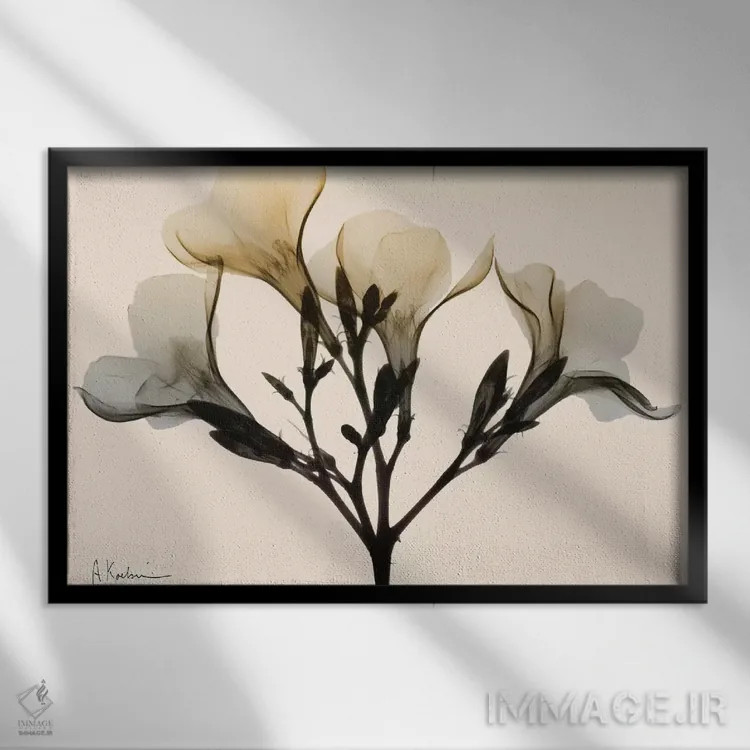 تابلو طلوع افرا اثر آلبرت کوئتسیِر - نمای قابدار مشکی