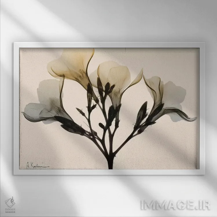 تابلو طلوع افرا اثر آلبرت کوئتسیِر - نمای قابدار سفید