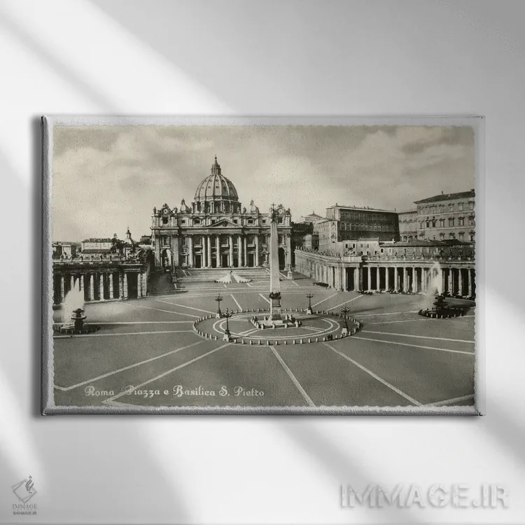 تابلو کلیسای سن پیتر (واتیکان) اثر آلن پل - نمای روبهرو روی دیوار