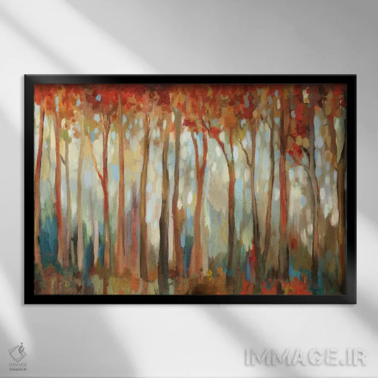 تابلو جنگل مرمری I اثر آلیسون پیرس - نمای قابدار مشکی