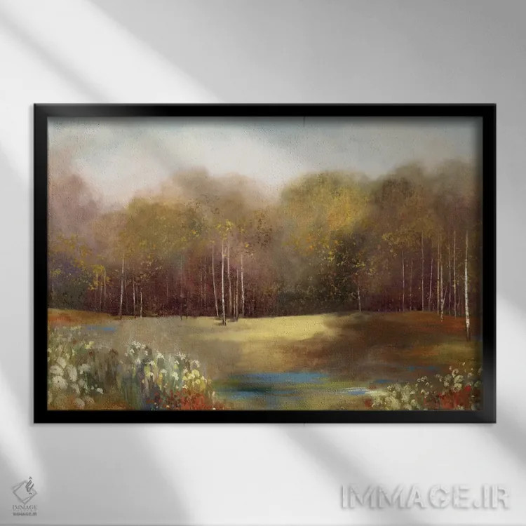 تابلو باغ پارک اثر آلیسون پیرس - نمای قابدار مشکی