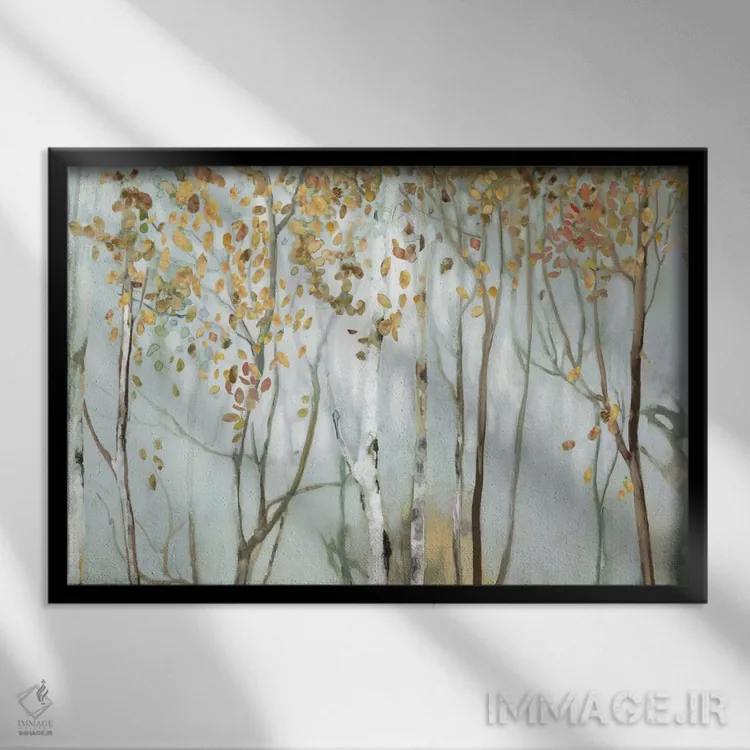 تابلو توس در مه II اثر آلیسون پیرس - نمای قابدار مشکی