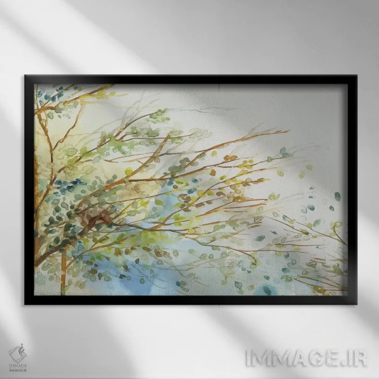 تابلو وزیده از باد اثر آلیسون پیرس - نمای قابدار مشکی