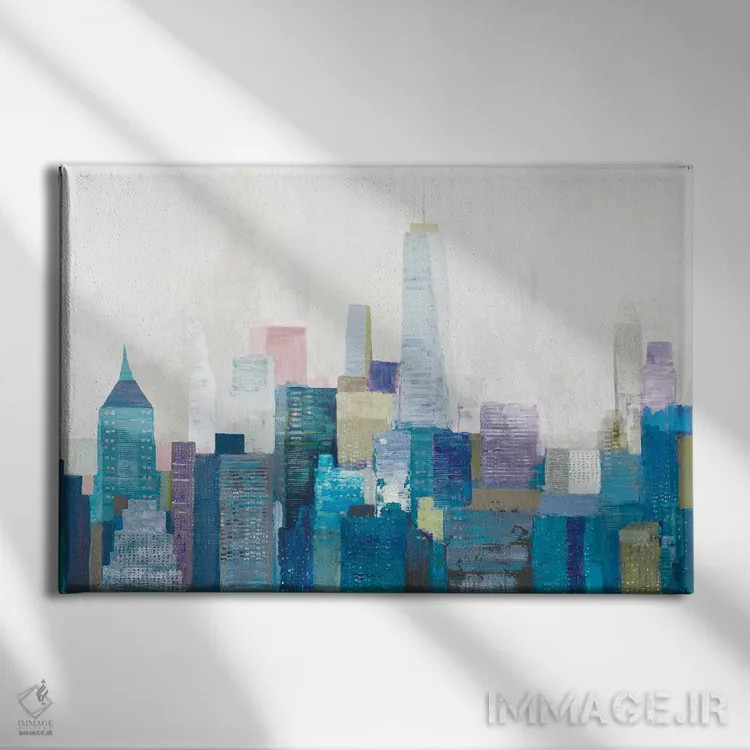 تابلو زندگی شهری II اثر آلیسون پیرس - نمای روبهرو روی دیوار