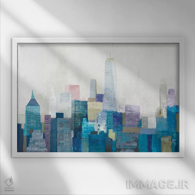 تابلو زندگی شهری II اثر آلیسون پیرس - نمای قابدار سفید