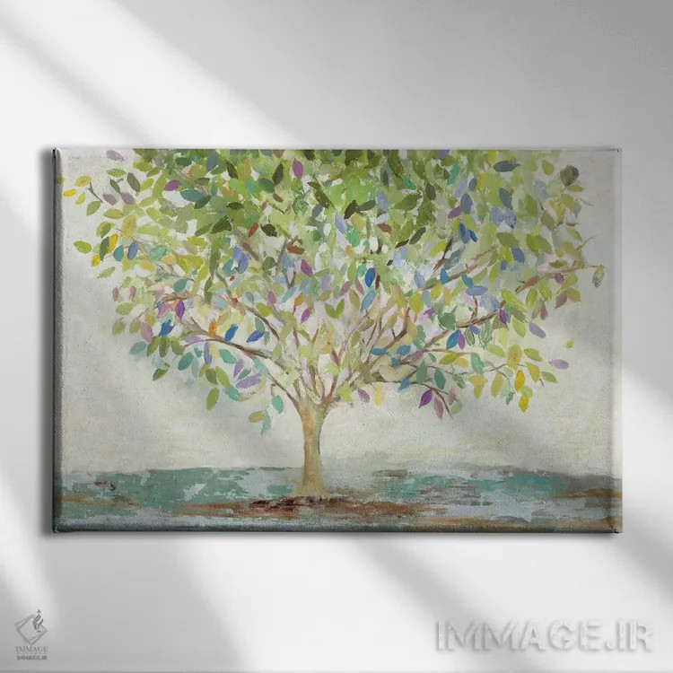 تابلو اکسیژن رنگارنگ اثر آلیسون پیرس - نمای روبهرو روی دیوار