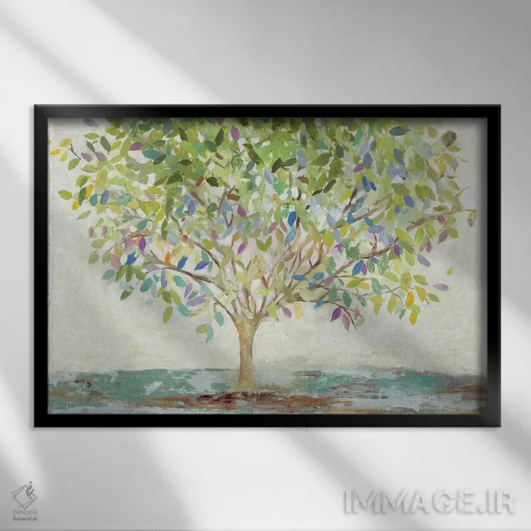 تابلو اکسیژن رنگارنگ اثر آلیسون پیرس - نمای قابدار مشکی