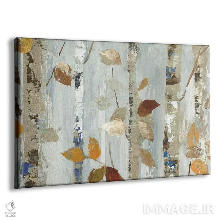 تابلو برگها روی توس اثر آلیسون پیرس - نمای پرسپکتیو محصول